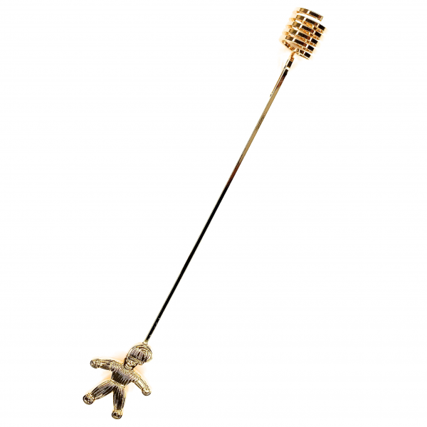 GEORG JENSEN Kerzenhalter PUPPE, vergoldet