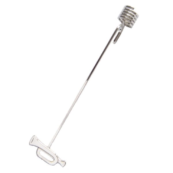 GEORG JENSEN Kerzenhalter TROMPETE, platiniert
