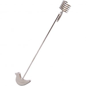 GEORG JENSEN Kerzenhalter VOGEL, platiniert