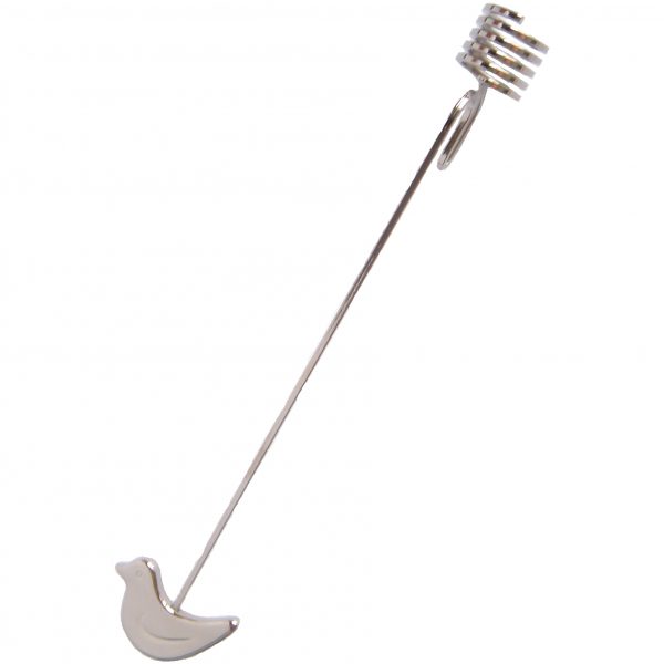 GEORG JENSEN Kerzenhalter VOGEL, platiniert