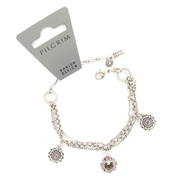 PILGRIM Armband mit Anhängern, silbern – Bild 4