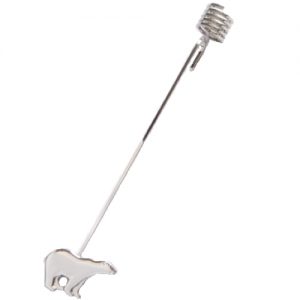 GEORG JENSEN Kerzenhalter EISBÄR, platiniert