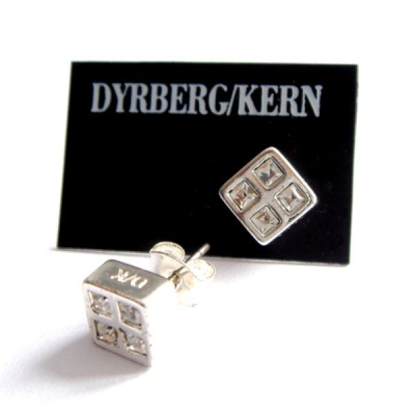 DYRBERG KERN quadratische Ohrstecker EARPOST, silbern