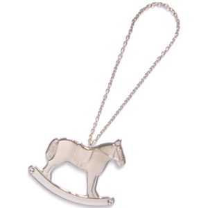 GEORG JENSEN Ornament SCHAUKELPFERD, platiniert