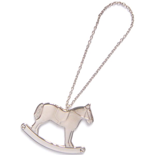 GEORG JENSEN Ornament SCHAUKELPFERD, platiniert